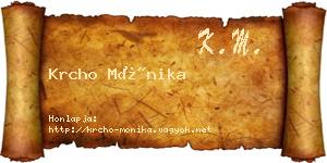 Krcho Mónika névjegykártya