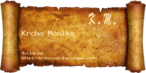 Krcho Mónika névjegykártya